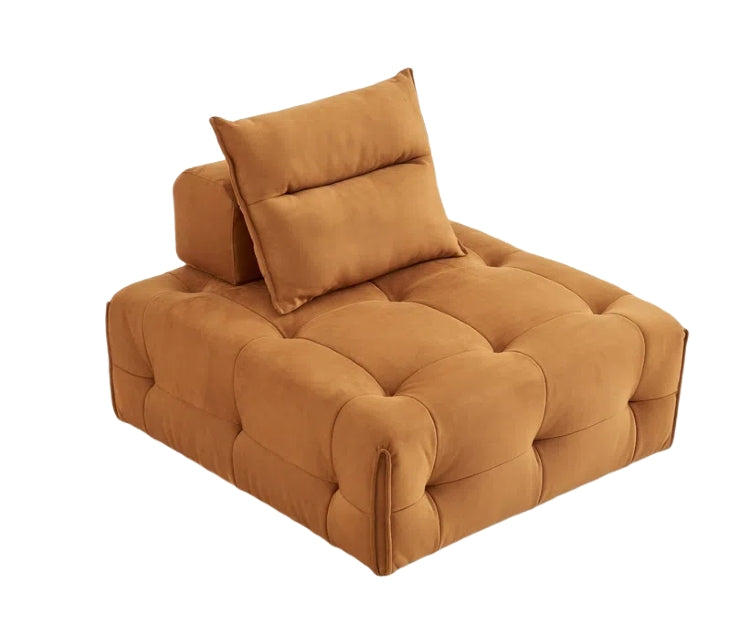 Single - seat Compression Sofa with Backrest: High - Quality Fabric, High - Elastic Sponge, Quick Rebound & Combinable