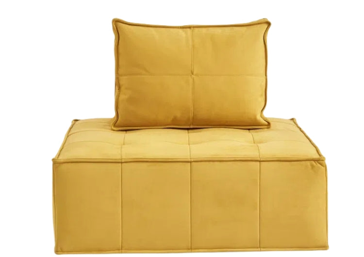 Single - seat Compression Sofa with Backrest: High - Quality Fabric, High - Elastic Sponge, Quick Rebound & Combinable