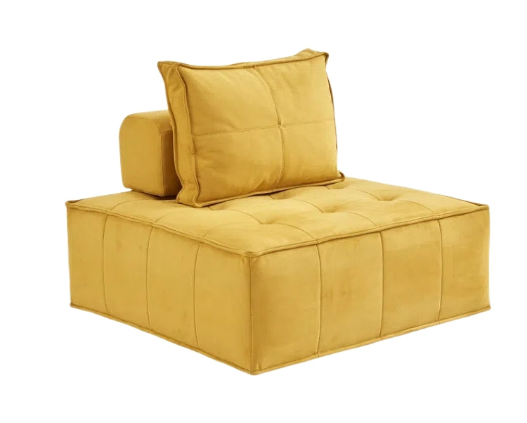 Single - seat Compression Sofa with Backrest: High - Quality Fabric, High - Elastic Sponge, Quick Rebound & Combinable