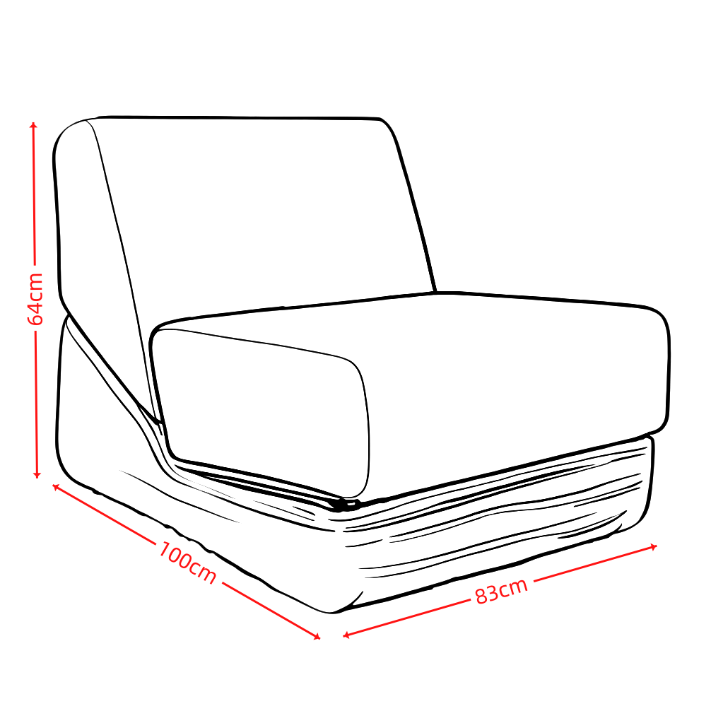 Single Compression Sofa: Boneless and High - Elastic, Transforms Seamlessly into a Lounge Chair