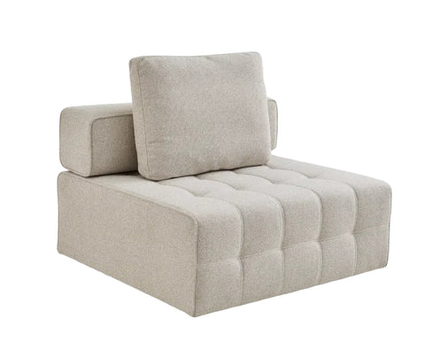 Single - seat Compression Sofa with Backrest: High - Quality Fabric, High - Elastic Sponge, Quick Rebound & Combinable