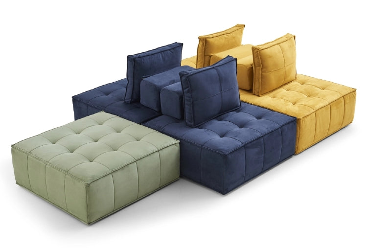 Single - seat Compression Sofa with Backrest: High - Quality Fabric, High - Elastic Sponge, Quick Rebound & Combinable