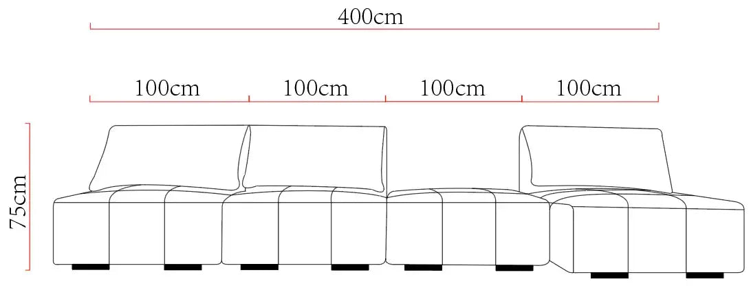 Cozy Sectional Sofa: Premium Material, All - Sponge Inside, No Frame, High - Elastic Sponge Ensuring Quick Rebound