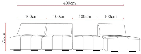 Cozy Sectional Sofa: Premium Material, All - Sponge Inside, No Frame, High - Elastic Sponge Ensuring Quick Rebound