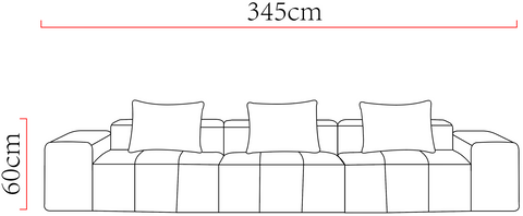 Pixel Sofa 5 - Seater Modular Sofa: High - end Imitation Leather, High - Resilience Sponge, Perfect for Living Room! Sit for Long without Fatigue