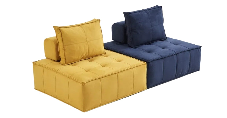 Single - seat Compression Sofa with Backrest: High - Quality Fabric, High - Elastic Sponge, Quick Rebound & Combinable