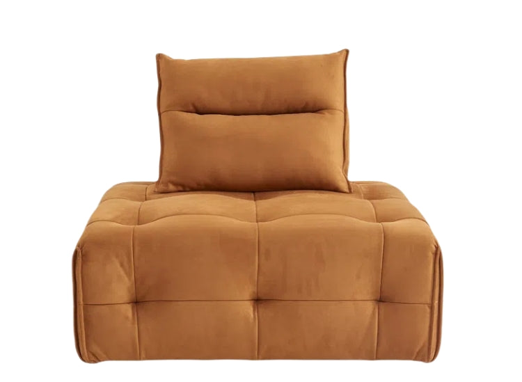 Single - seat Compression Sofa with Backrest: High - Quality Fabric, High - Elastic Sponge, Quick Rebound & Combinable